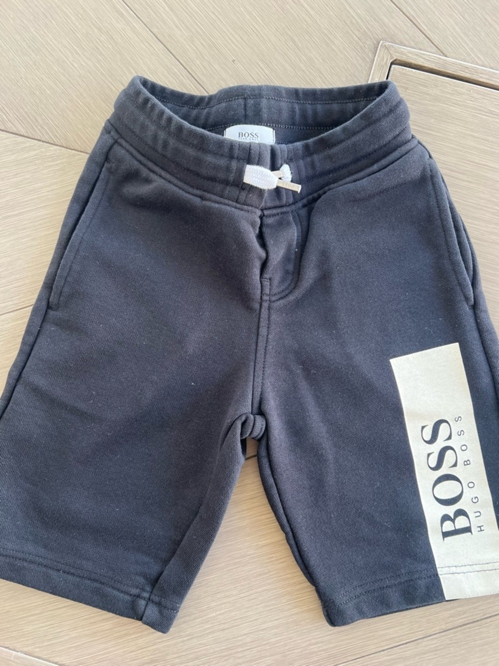 Boss Black Logo Panel Kids Shorts